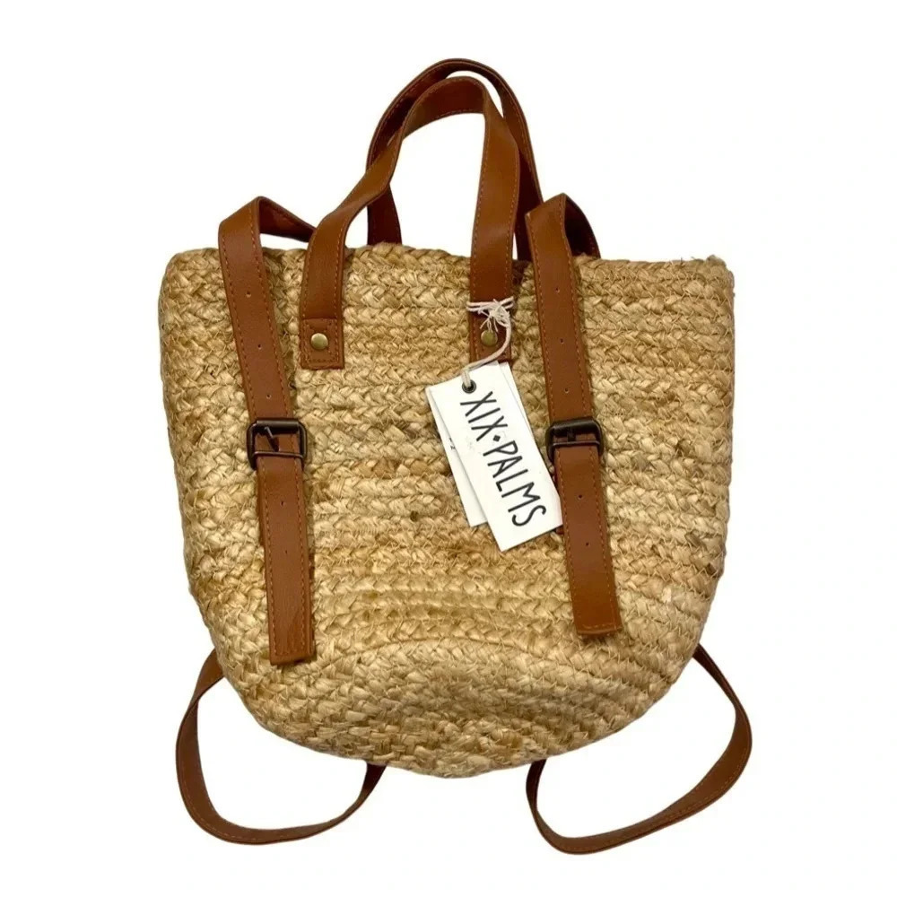 NWT XIX Palms The Shorebreak Woven Insulated Picnic Cooler Bag - Picture 2 of 5